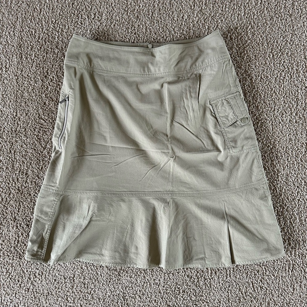 Khaki Cargo Skirt with Pockets